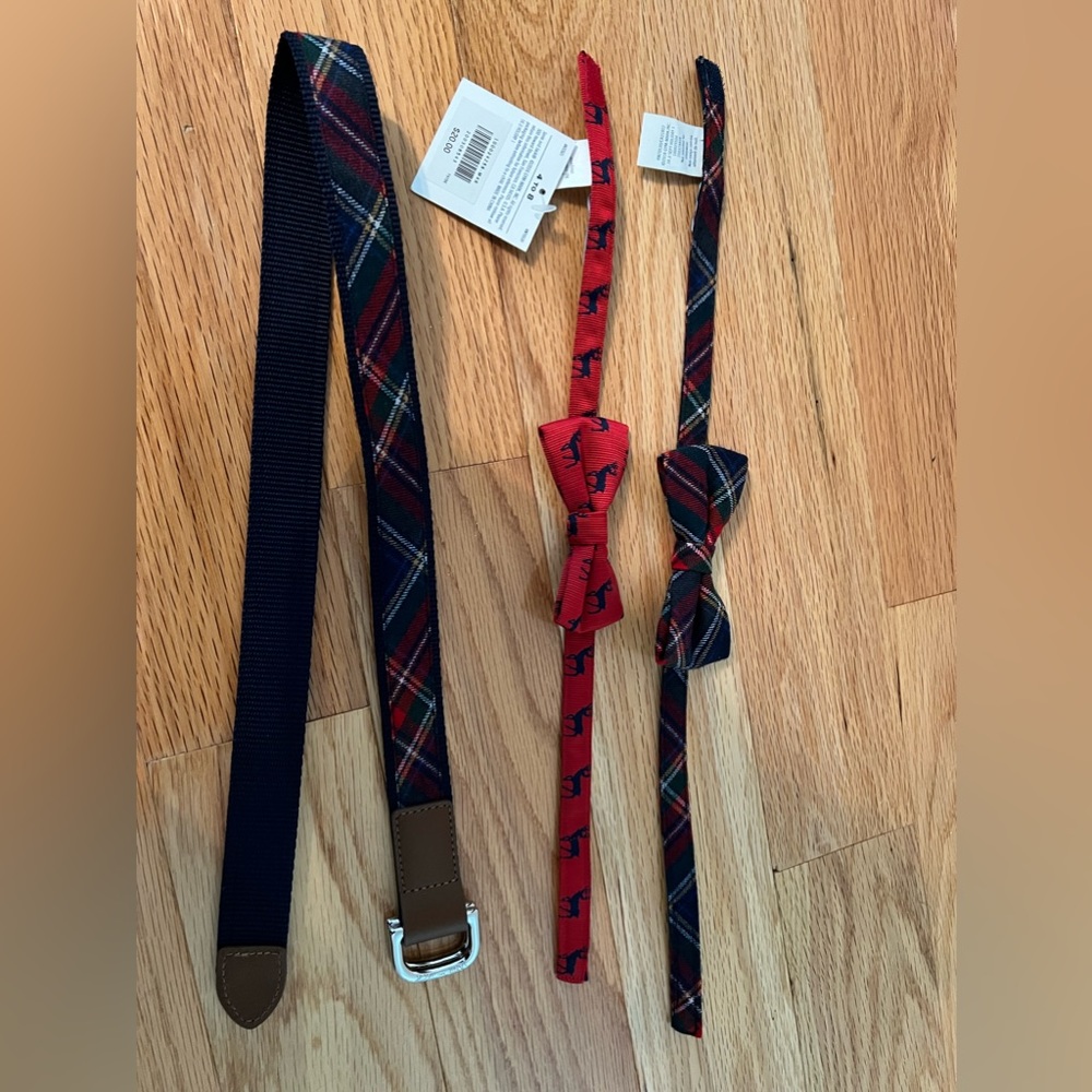 Janie and Jack Bowtie and Belt Bundle